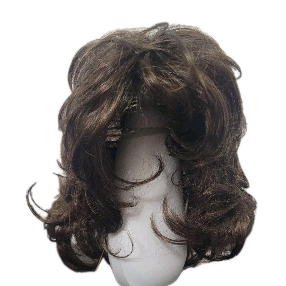 Paula Young Vienna Wig 8B Medium Brown Blend Layered Synthetic Short NWT